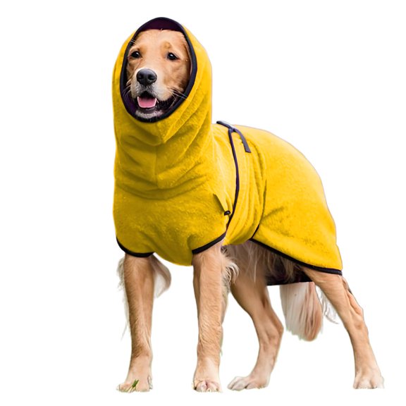GASTROPOD Dog Clothes,Thick Warm Design Dog Jacket,Helps Dogs Stay Warm Dog Accessories,Yellow,XXL