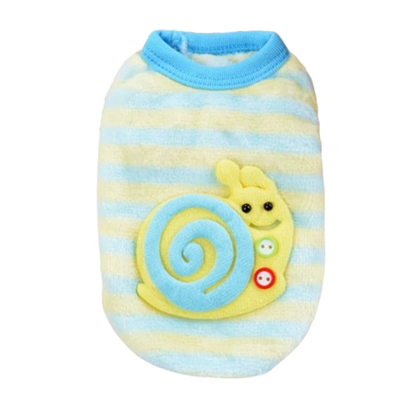 GASTROPOD Dog Clothes, Warm Flannel Pet Sweatshirt, Cold Resistant Puppy Jacket, Cute Snail Design for Small Dogs, XXS