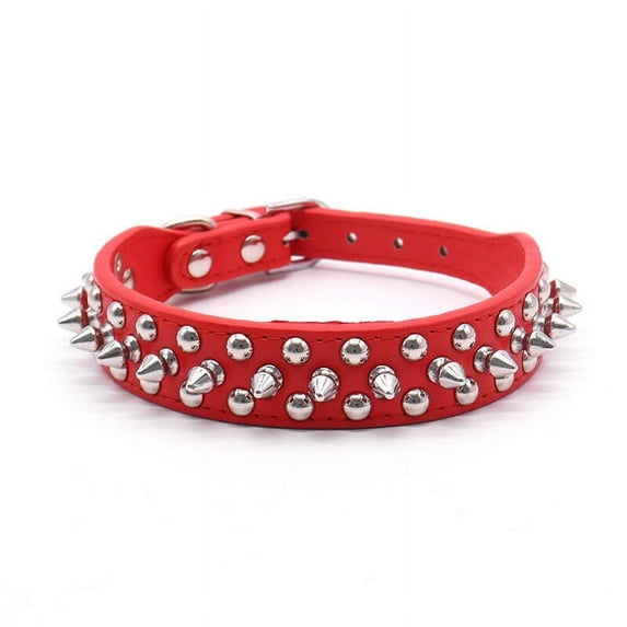 GASTROPOD Dog Collars for Medium Dogs,Fashionable Leather Dog Collar,Spiked Dog Collar to Prevent Bites,PU Leather Dog Collars with Metal Studs,Protective Spiked Studded Dog Collars