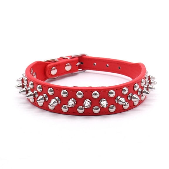 GASTROPOD Dog Collars for Medium Dogs,Stylish Leather Dog Collar,Spiked Dog Collar for Bite Prevention,Puppy Collar,Adjustable PU Leather Dog Collars