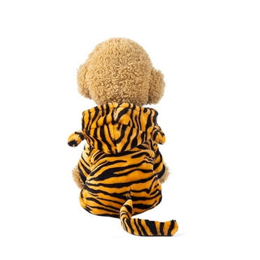 GASTROPOD Dog Costume,Tiger Warm Coral Fleece for Extra Comfort Cat Costume,One-Piece Design for Easy Dressing Puppy Clothes,XS