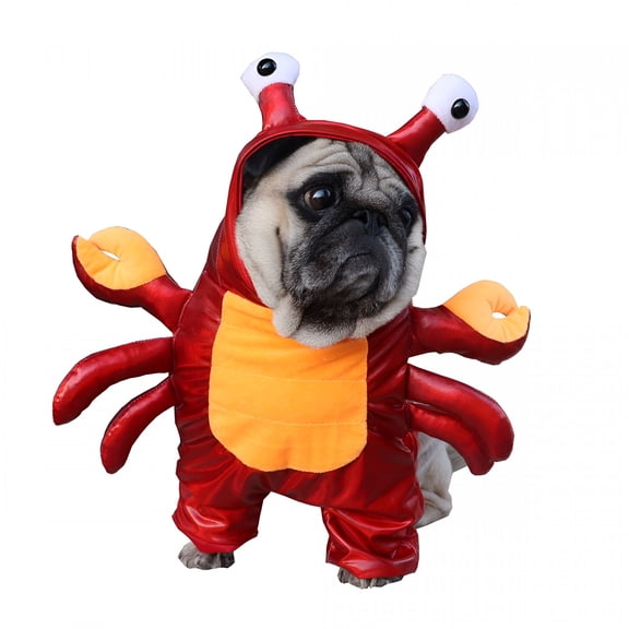 GASTROPOD Dog Crab Costume Cute Pet Holiday Halloween Cosplay Clothes Two-Legged Costume for Small Medium Dogs