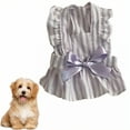 thumbnail image 1 of GASTROPOD Dog Dresses for Small Dogs Girl,Polyester Bow-Knot Princess Dress Dog Dress,Stain-Resistant with Stripe Dog Clothes,Purple,L, 1 of 6