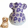thumbnail image 1 of GASTROPOD Dog Dresses for Small Dogs Girl,Polyester Printed Everyday Dress Dog Dress,Elastic Waistband with Flower Girl Dog Clothes,Purple,Xl, 1 of 7