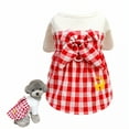 thumbnail image 1 of GASTROPOD Dog Dresses for Small Dogs Girl,Polyester Small Dog Costume,Easy Wear with Plaid Dog Dresses,Red,L, 1 of 7