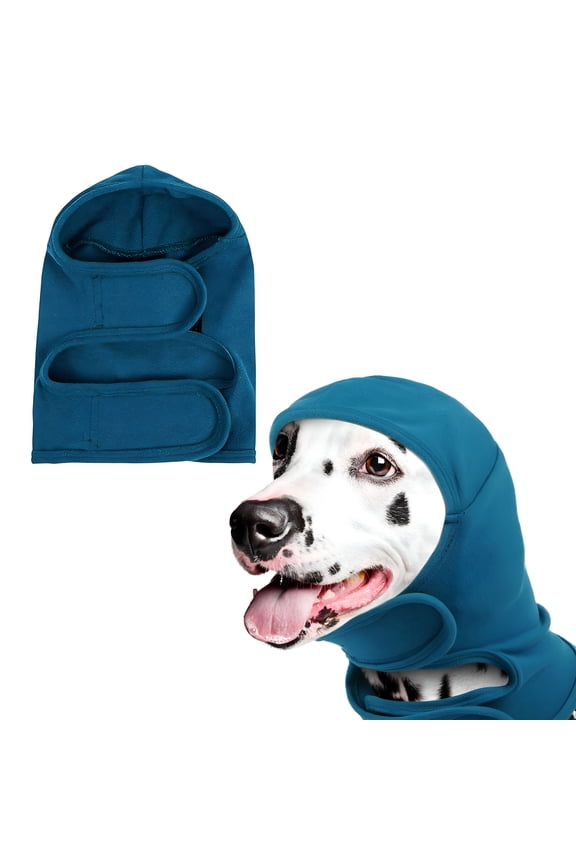 Dog Ears Headband,Relieve Anxiety No Flap Ear Wraps for Dogs,Dog Ear Muffs for Anti-Scratching,Prevent Ear Shaking,Prevent Ear Hematomas,Great for Post Surgery Recovery,Blue,M