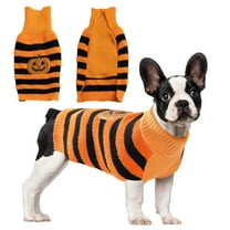 GASTROPOD Dog Halloween Costumes,Cute Dog Halloween Costumes Girl,Acrylic Warm and Casual Sweater Dog Halloween Costumes Boy,Orange1,XS