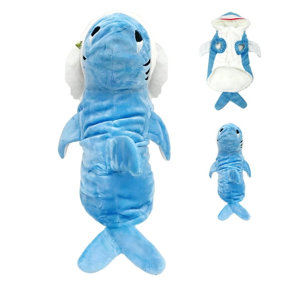 GASTROPOD Dog Halloween Costumes,Cute Large Dog Halloween Costumes,Polyester Shark Dog Halloween Costumes Girl,Blue,M