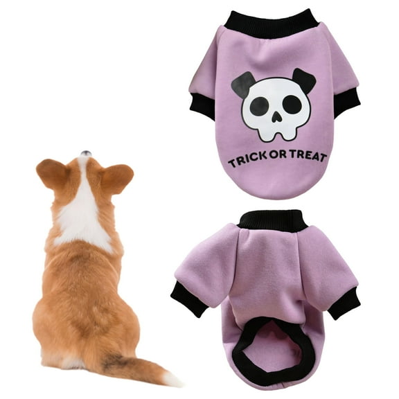 GASTROPOD Dog Halloween Costumes,Cute Large Dog Halloween Costumes,Polyester Skull Pet Halloween Costumes,Purple,XS