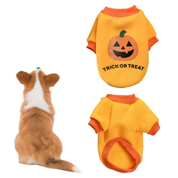 GASTROPOD Dog Halloween Costumes,Cute Small Dog Halloween Costumes,Polyester Pumpkin Halloween Costumes for Dogs,Yellow,XS