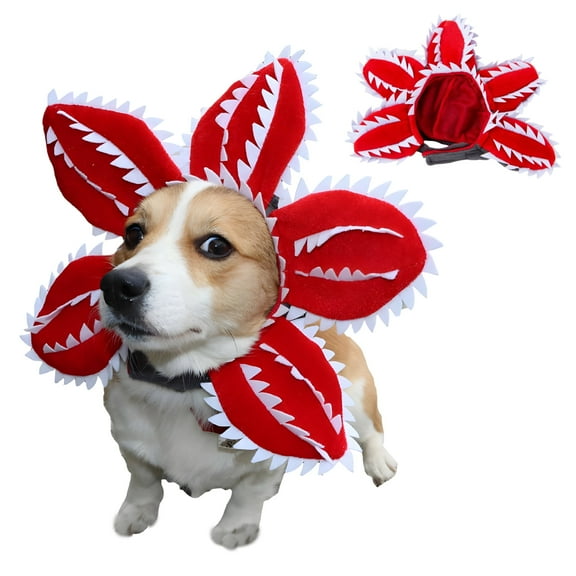 TELOLY Whimsical Boy Dog Halloween Costume - Polyester Carnivorous Plant Hat, Style5 S