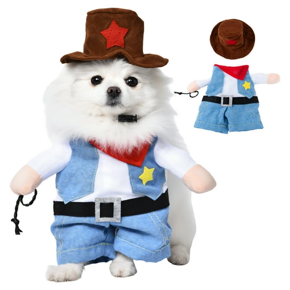 GASTROPOD Dog Halloween Costumes,Whimsical Large Dog Halloween Costumes,Polyester Cowboy Transformation Costume Pet Halloween Costumes,Style1,S