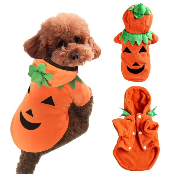 GASTROPOD Dog Halloween Costumes,Whimsical Pet Halloween Costumes,Polar Fleece Big Pumpkin Dog Halloween Costumes Girl,M