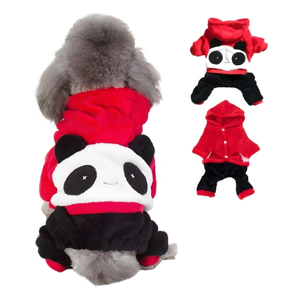 GASTROPOD Dog Halloween Costumes,Whimsical Small Dog Halloween Costumes,Coral Fleece Happy Panda Large Dog Halloween Costumes,Style4,S