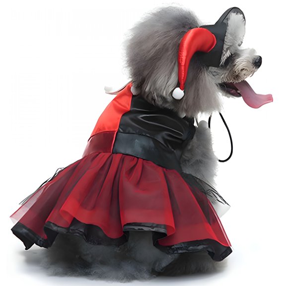 GASTROPOD Dog Halloween Dresses Clothes Red Witch Funny Pet Party Costumes ( Xl )