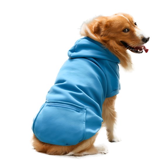 GASTROPOD Dog Hoodie Comfortable Fit Back Pocket Warm Outdoor Dog Sweatshirt with Drawstring for Large Dogs-Blue Clothes for Dogs,5Xl