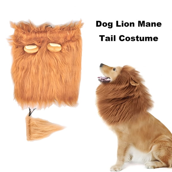 GASTROPOD Dog Lion Mane Costume, Pet Wig Clothes for Halloween Party, Lion Wig for Medium to Large Sized Dogs Lion Mane Funny Dogs