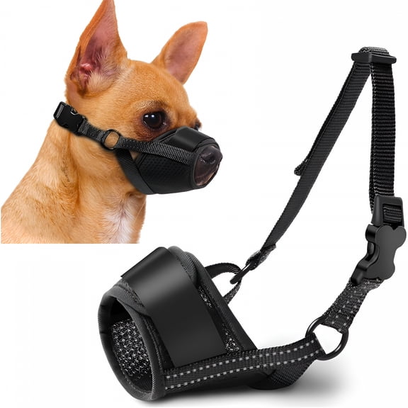 GASTROPOD Dog Muzzle,Soft No Barking Mesh Muzzles for Medium Sized Dogs Anti Chewing,Breathable No Bite Muzzle for Mini Dachshund Jack Russell,Suit for Grooming Vet Visits Allows Panting Drinking
