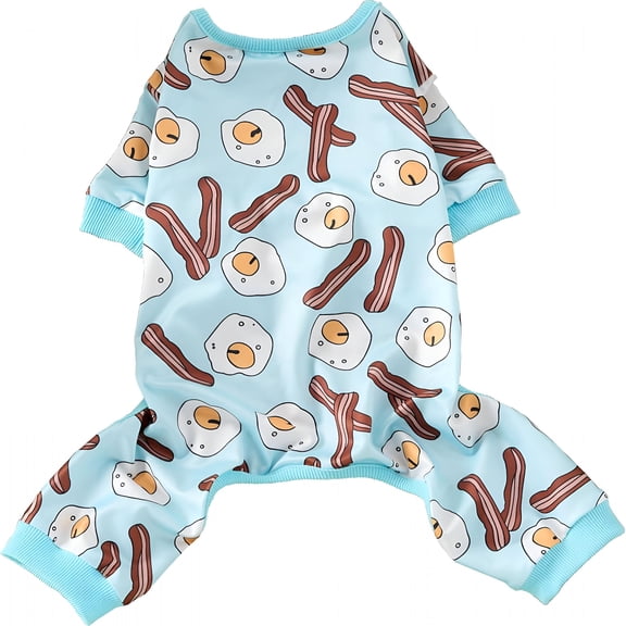GASTROPOD Dog Pajamas Onesie for Small & Medium Dogs - Polyester, Cozy, Wrinkle-Resistant Four-Legged Apparel (Light Blue, X-Large)