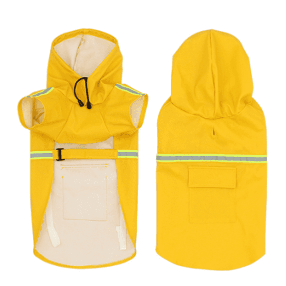 GASTROPOD Dog Raincoat,Adjustable Straps for Easy Fit Dog Rain Jacket,Perfect for Rainy Day Adventures Pet Raincoat,Yellow,L