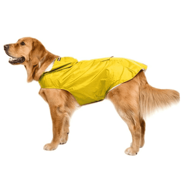 GASTROPOD Dog Raincoat,Reflective Strips for Safety Dog Rain Jacket,Easy to Clean and Maintain Pet Raincoat,S