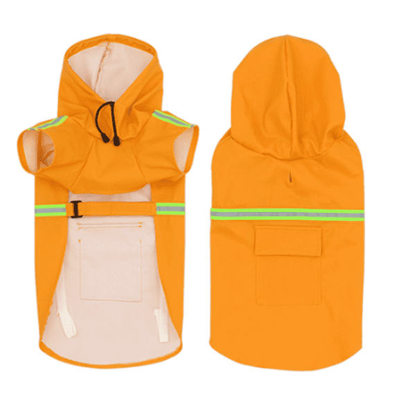 GASTROPOD Dog Raincoat,Waterproof Lightweight Construction Dog Rain Jacket,Waterproof & Lightweight Construction Pet Raincoat,S,Orange