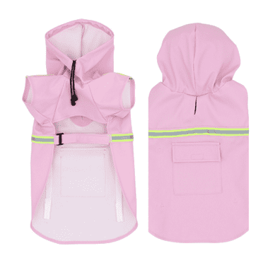 GASTROPOD Dog Raincoat,Waterproof and Breathable Fabric Dog Rain Jacket,Adjustable Straps for a Perfect Fit Pet Raincoat,S,Pink