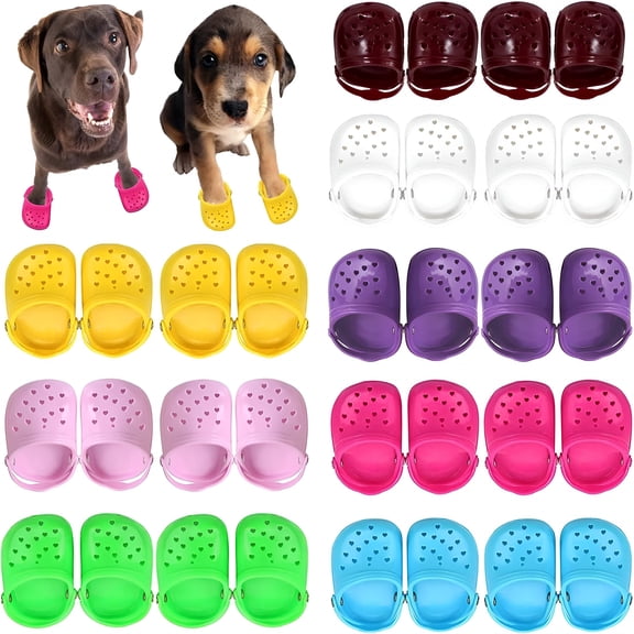 GASTROPOD Dog Sandals, Dog Booties 8 Colors Optional, Puppy Shoes, Pet Sandals for Small Dogs, Pet Lovely Shoes for Taking Photos, Cat Shoes for Summer White