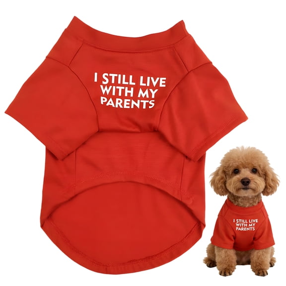 GASTROPOD Dog Shirt,Cotton Crew Neck Dog Clothes for Small Dogs,Puppy Clothes,Dog T-Shirt for Poodle Bichon Pug Shar Pei Bulldog,Red,M