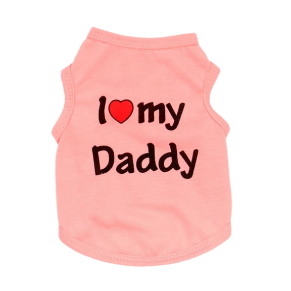 GASTROPOD Dog Shirts,Adorable 鈥淚 Love My Mom/Dad鈥?Design Dog Clothes,Versatile for All Occasions Puppy Clothes,Daddy,S
