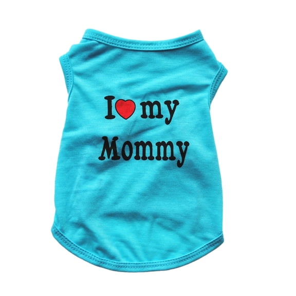 GASTROPOD Dog Shirts,Charming 鈥淚 Love My Mom/Dad鈥?Message Dog Clothes,Ideal for Any Occasion Puppy Clothes,Mommy,S