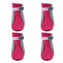 GASTROPOD Dog Shoes Comfort Breathable Mesh Dog Boots Reflective Soft Durable Sole Dog Booties 4.5x3.6cm,Pink