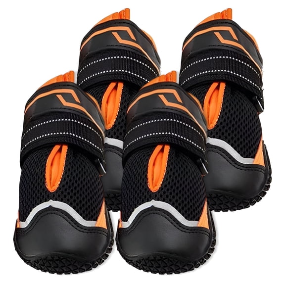 GASTROPOD Dog Shoes for Large Dogs, Anti-Slip Rubber Paw Protectors with Reflective Safety Inserts, Adjustable Hiking Booties for Snow and Trail