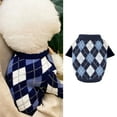 thumbnail image 1 of GASTROPOD Dog Sweater,Diamond Navy Knit Dog Clothes,Gentle Yarn Wear Dog Clothes Medium Sized Dog,Style1, 1 of 7