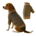 thumbnail image 1 of GASTROPOD Dog Sweater,Solid Color High Collar Knit Cat Sweater,Autumn Winter Pet Body Contour Dog Clothes for Small Dogs,Brown, 1 of 7