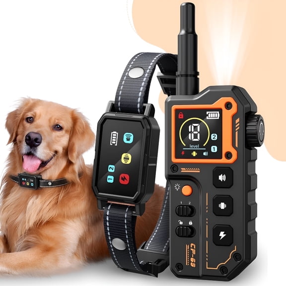 GASTROPOD Dog Training Collar, 3300FT Shock Collar with Remote for Dog with Bright Flashlight, Train Dog Collar 3 Modes Beep Vibration Shock Dog Shock Collar With Remote Control
