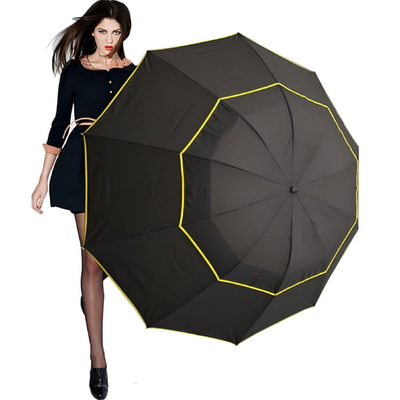 GASTROPOD Double Canopy & Ventilated for Extra Stability, Water-Repellent, Ideal for Compact Storage Unisex Windproof Giant Umbrella