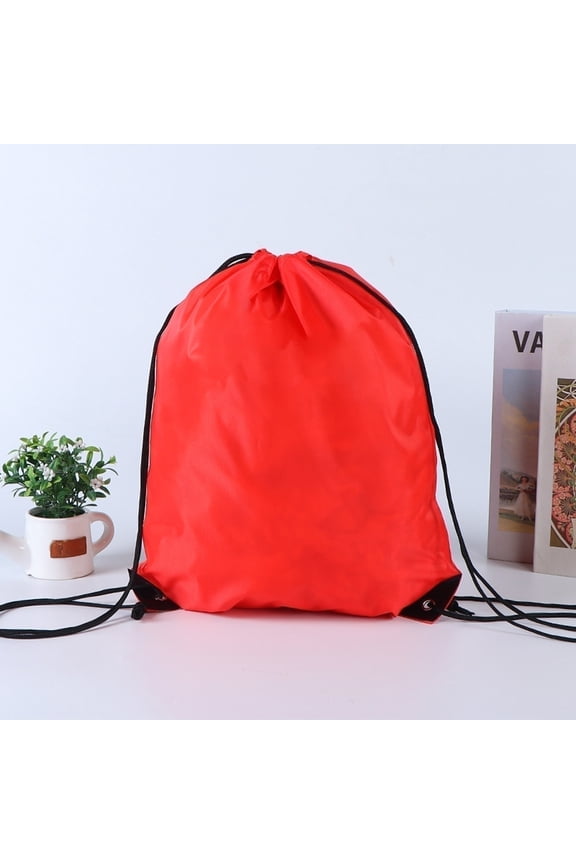 Drawstring Backpack Adjustable Shoulder Straps Drawstring Bags Maximum Storage Length-Adjustable Straps Draw String Back Bag Red