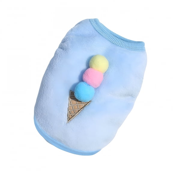 GASTROPOD Easter Bunny Clothes for Rabbits,Dog Sweater for Small Dog,Cartoon Puppy Pattern Flannel Warm Pet Vest for Teacup Dogs,Teddy,Cats And Small Dogs(Blue,Xs)