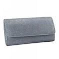 thumbnail image 1 of GASTROPOD Evening Bag,Sparkling Appearance Clutch Purse,Main Compartment Ladies Purses,Silver, 1 of 4