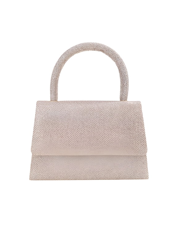 Evening Bag Women Sequins Wedding Shoulder Clutch Handbag Wedding Clutch(Champagne)