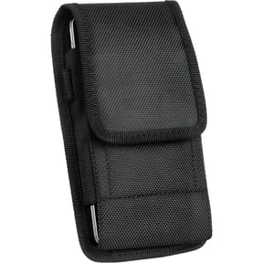 GASTROPOD Extra Large Phone Belt Holder for 7 Inch Devices, Universal Waist Pouch with Dual Card Slots and Secure Clip, Durable Fabric Vertical Case for Hiking Camping and Outdoor Work