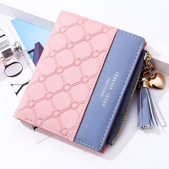 GASTROPOD Fashion Women Wallets PU Leather Wallet Mini Ladies Purse Zipper Clutch Bag Money Card Holder for Women Girl(Pink)
