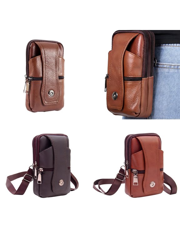 Faux Leather Fanny Pack, Lightweight Waist Bag