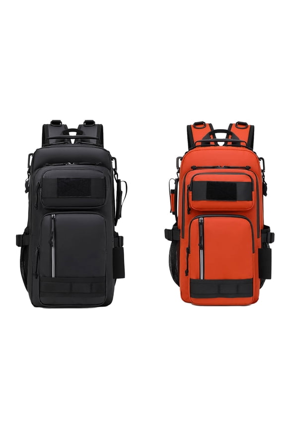 Fishing Backpack,Multi-functional Waterproof Fishing Bag,Adjustable Fishing Equipment Bag for Outdoor Orange