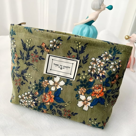GASTROPOD Floral Makeup Bag Travel Make Up Bag Zipper Toiletry Bag Small Cosmetics Bag for Women