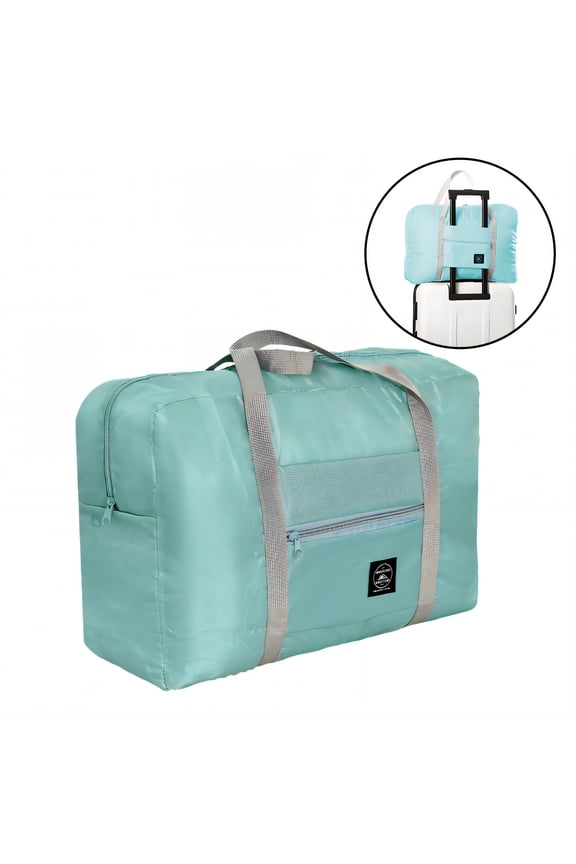 Foldable Duffle Bag for Women, Spacious Weekender Travel Bag with Trolley Sleeve, Lightweight Airplane Carry On