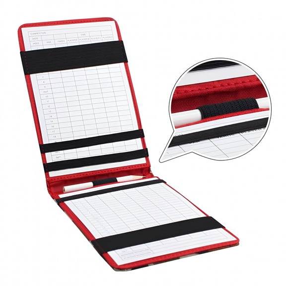 GASTROPOD For Golf Scorecard Holder Golf Score Clip Leather Scorebook With Pencil Clip