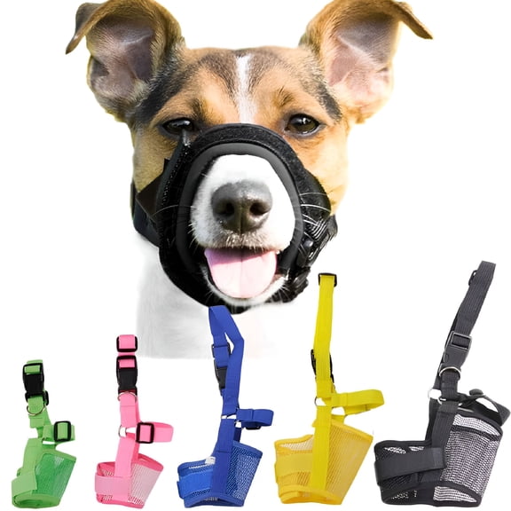 GASTROPOD Gentle Muzzle Guard for Dogs - Prevents Biting Unwanted Chewing Safely Secure Comfort Fit - Breathable Soft Polyester Material No More Chafing