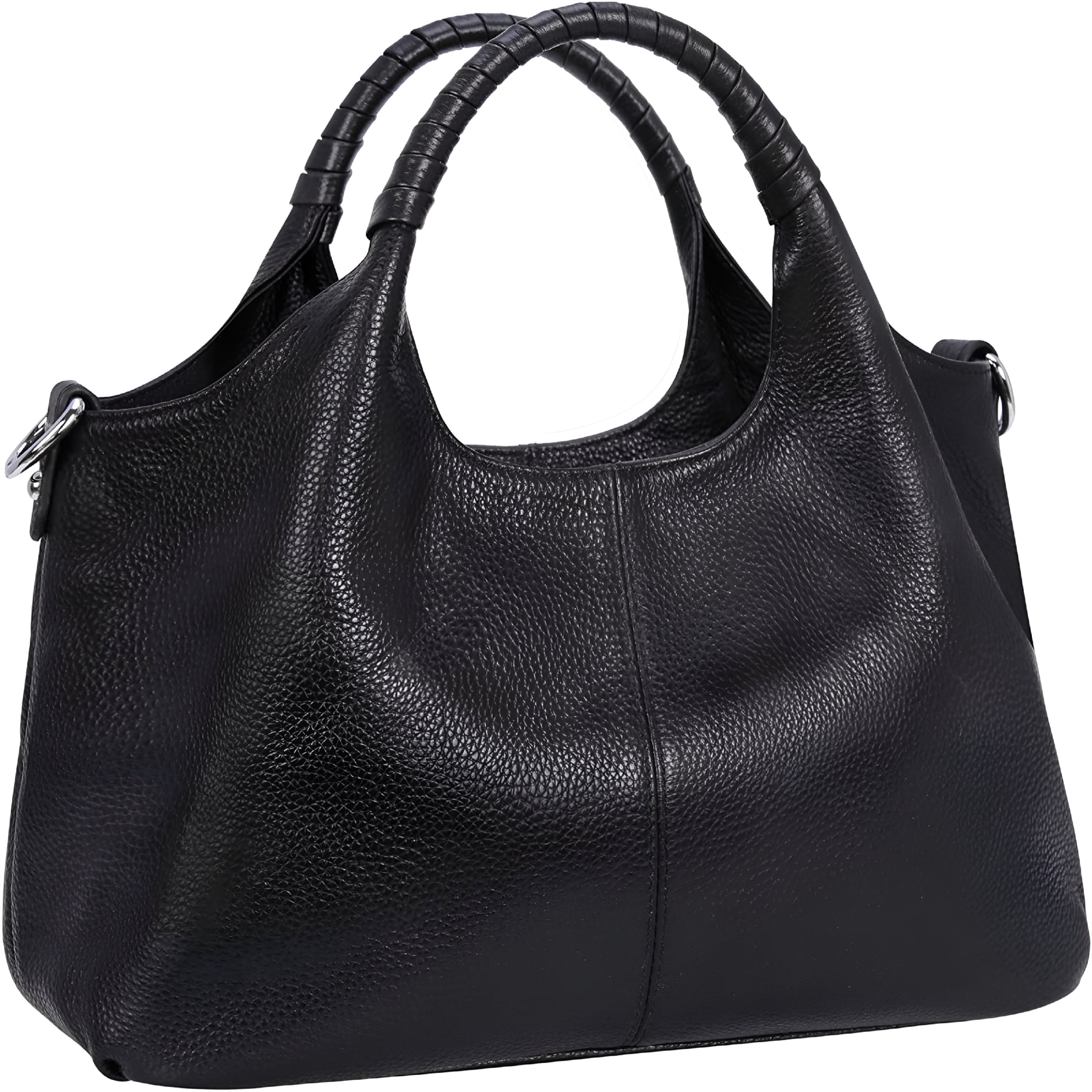 GASTROPOD Genuine Leather Purses and Handbags for Women Top Handle Satchel Large Work Tote Shoulder Crossbody Bag Black
